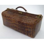 A crocodile skin Gladstone bag for restoration CONDITION: Please Note - we do not