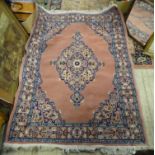 Salmon pink rug CONDITION: Please Note - we do not make reference to the condition