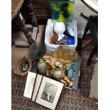 Quantity of miscellaneous items to include glassware, pictures,