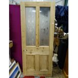 Stripped pine glazed door This lot is being sold for our nominated charity for the year The