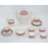 A part tea set by Meakin CONDITION: Please Note - we do not make reference to the