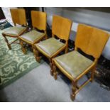 4 Art Deco dining chairs CONDITION: Please Note - we do not make reference to the