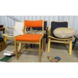 4 assorted retro chairs for restoration CONDITION: Please Note - we do not make