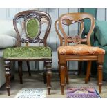 3 + 1 Victorian dining chairs CONDITION: Please Note - we do not make reference to