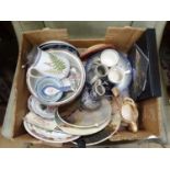 Box of assorted ceramics,