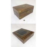 A late 18thC Neoclassical Sheraton style inlaid mahogany box 10" wide CONDITION: