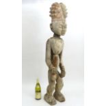 Tribal : An Ethnographic Native Tribal Bangwa figure from Cameroons. Approx. 51 1/2" high.