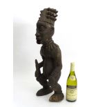 Tribal : An Ethnographic Native Tribal Cameroons Bangwa figure. Approx. 27" high.