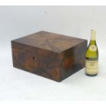 A Scottish stained hardwood writing box opening to reveal slope, inkwell etc.