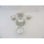 A Minton bone china 'Haddon hall' bachelor tea set designed by John Wadsworth, including a teapot,