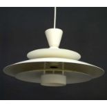 Vintage Retro: A Danish designed PH style pendant light / Lamp with white livery,