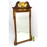 A George II wall mirror / Pier Mirror of Kent shape with mahogany ,