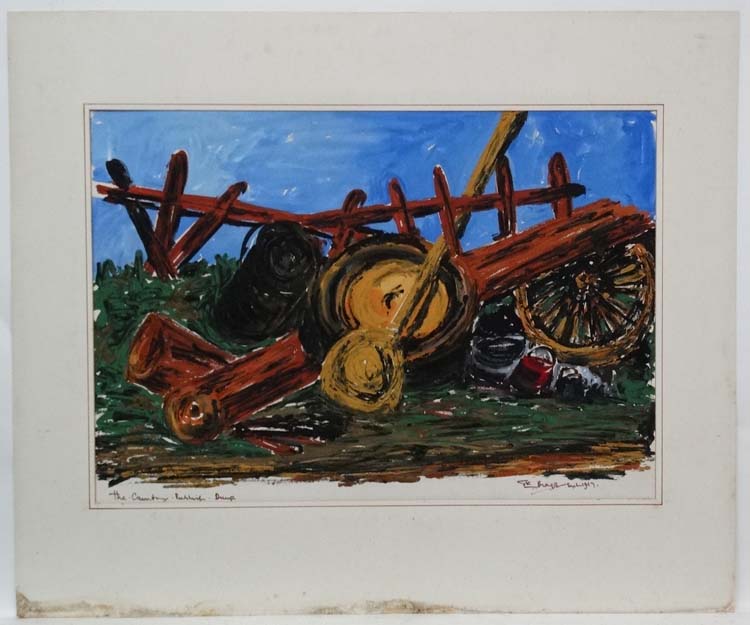 Stanley Bragg (British School, XX), Gouache, " The Country Rubbish Dump " Signed and dated 1967,