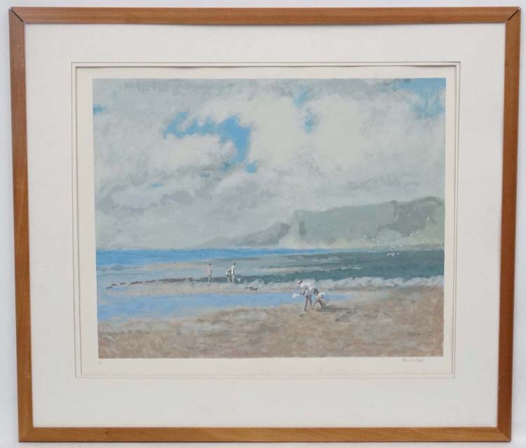 * Norman R Hepple (1908-1994), Limited edition Screenprint 59/185, ' Rivals at low tide ',