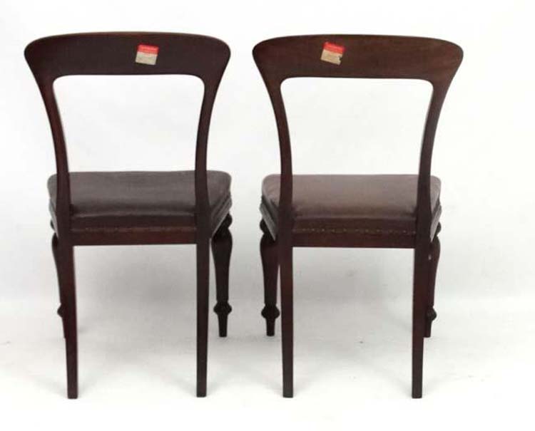 A pair of 19thC mahogany Scottish chairs bearing labels for Jennings of Edinburgh 35 1/2" high - Image 6 of 13