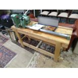 *WITHDRAWN FROM AUCTION*Workbench with wood lathe fitted,