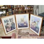 Trio of large abstract pictures CONDITION: Please Note - we do not make reference