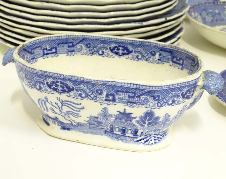 Quantity of blue and white china CONDITION: Please Note - we do not make reference - Image 8 of 23