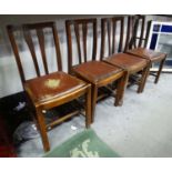 Draw leaf table & 4 chairs CONDITION: Please Note - we do not make reference to