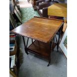 An oak 1940/50s folding table / trolley