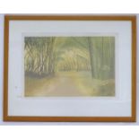 Polychrome print ' Into a Spring wood ' signed Michael Carlo 1959- 80/100 CONDITION: