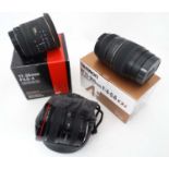 3 digital camera lenses (Canon) CONDITION: Please Note - we do not make reference