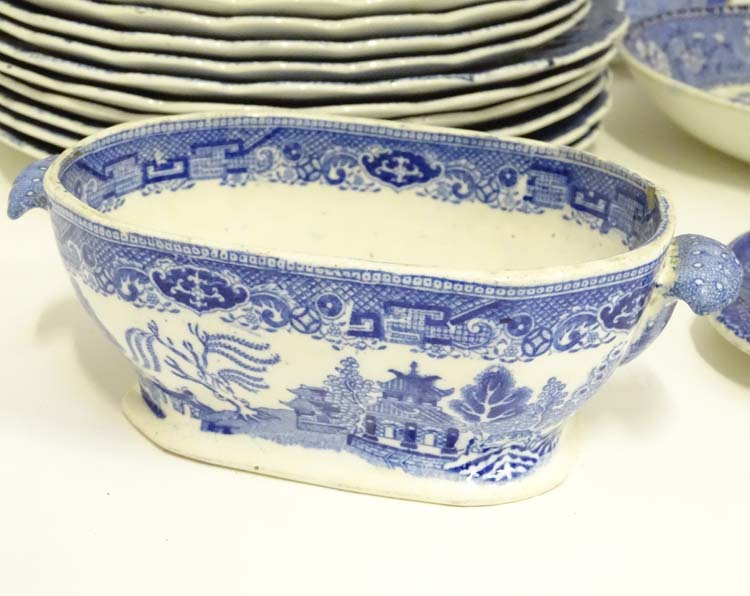 Quantity of blue and white china CONDITION: Please Note - we do not make reference - Image 9 of 23