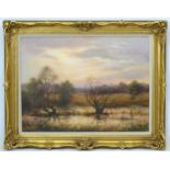 Albert Wells Price XX, Oil on canvas, Autumnal landscape, Signed lower left.