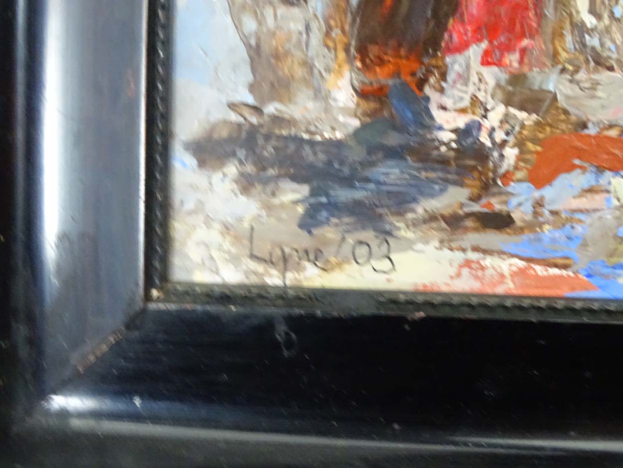 Liprie 03 ? Spanish School, Oil on board, Flamenco dancers, Signed and dated lower left. - Image 4 of 5