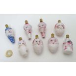 Glass Christmas lights : a set of Christmas Tree screw in light bulbs to include , Snow man ,