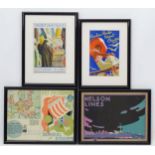 Travel ; Four 1930's Small advertising posters ,