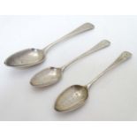 A pair of silver teaspoons Hallmarked London 1793 maker Peter & Ann Bateman,