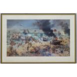 Militaria : After Terence Cuneo ( 1907 - 1996 ) a chromolithograph entitled ' D Day ,