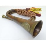 Militaria : An early-to-mid 20thC British Army bugle of the Argyll & Sutherland Highlanders ,
