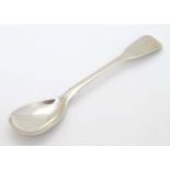 An Irish silver fiddle pattern mustard spoon hallmarked Dublin 1827 maker TF? Thomas Farnett? and