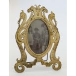 A Victorian easel / strut photo frame / hanging frame,