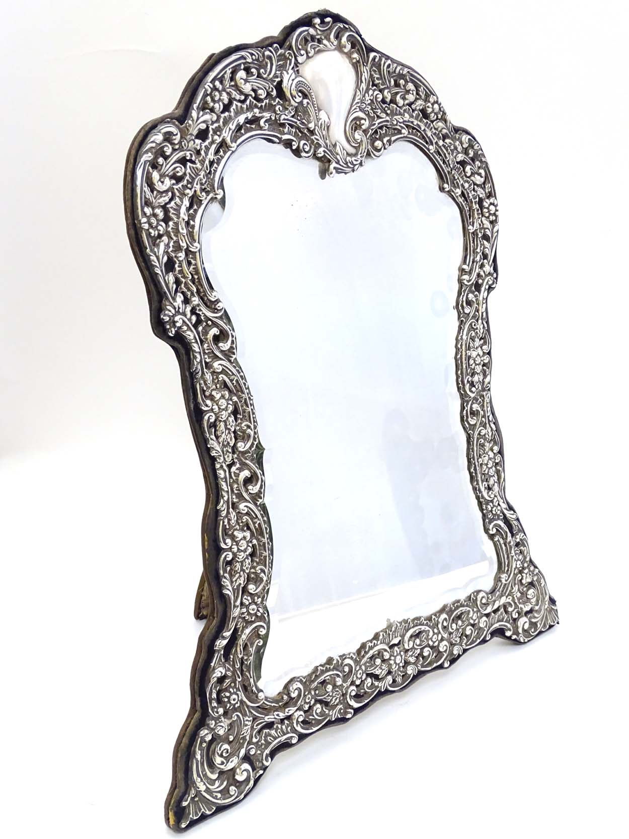 A silver framed easel back mirror, - Image 5 of 5