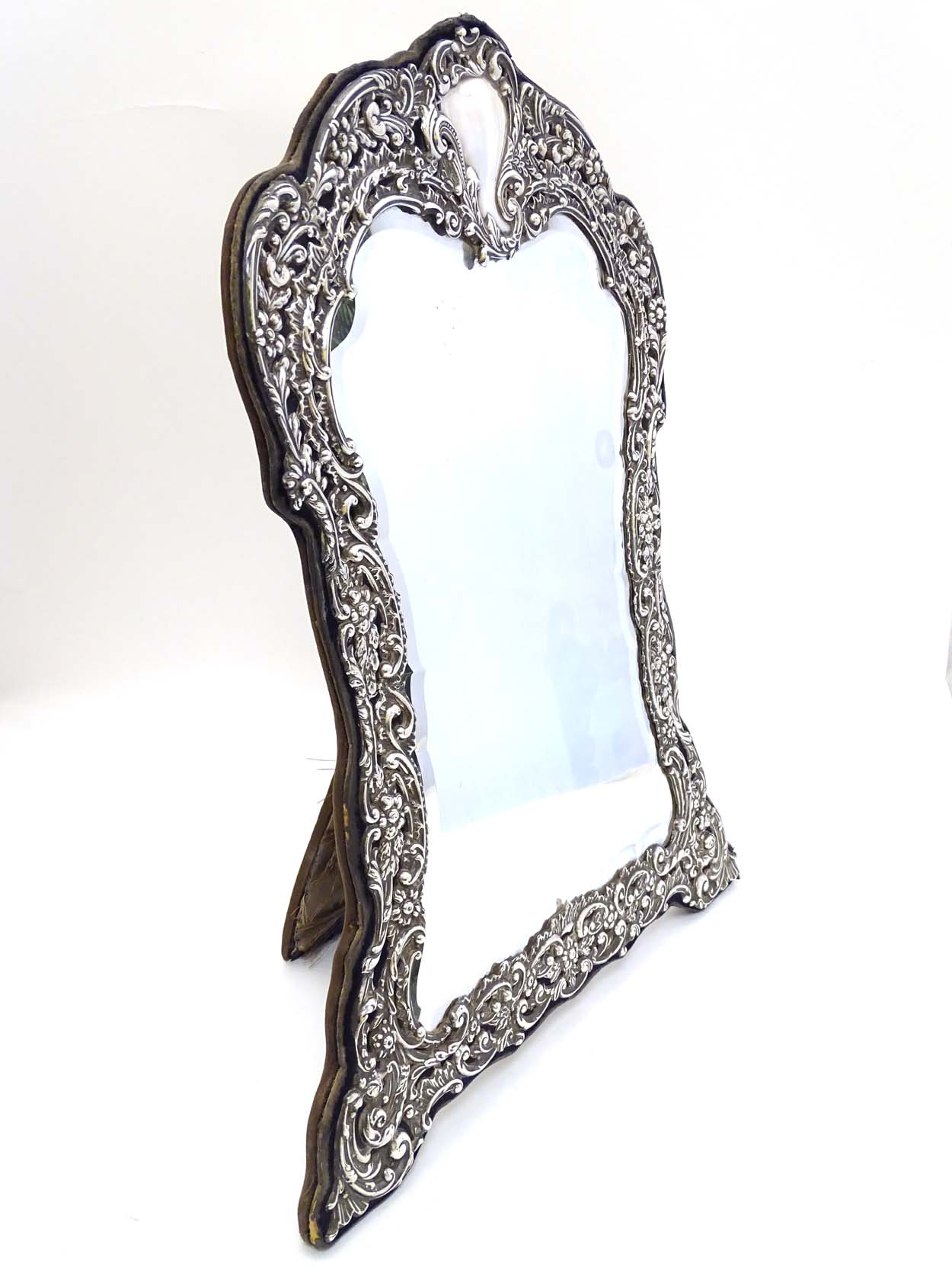 A silver framed easel back mirror, - Image 4 of 5