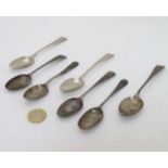 7 assorted Geo III silver teaspoons (84g) CONDITION: Please Note - we do not make