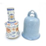 Two Chinese ceramics comprising a Clair de Lune bell,