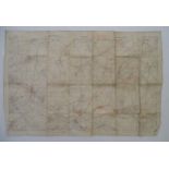Militaria : a WWI Ordnance Survey trench map , entitled ' 57C NW 1/20,