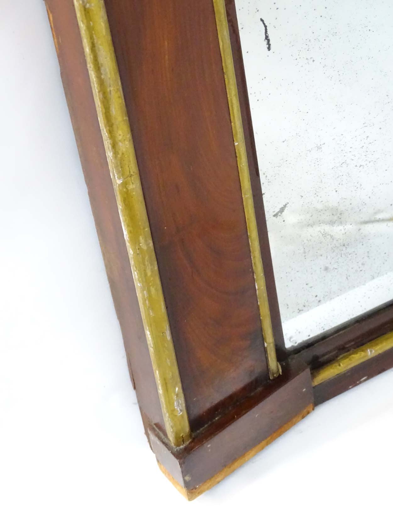 A Regency mahogany and gilt over mantle mirror. - Image 3 of 4