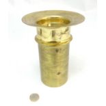 A Finnish brass candle stand by Tapio Wirkkala for Kultakeskus Oy 7" high x 5 1/2 at widest