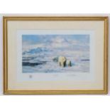 After David Shepherd (1931 - 2017), A signed framed limited edition lithograph "Ice Wilderness",