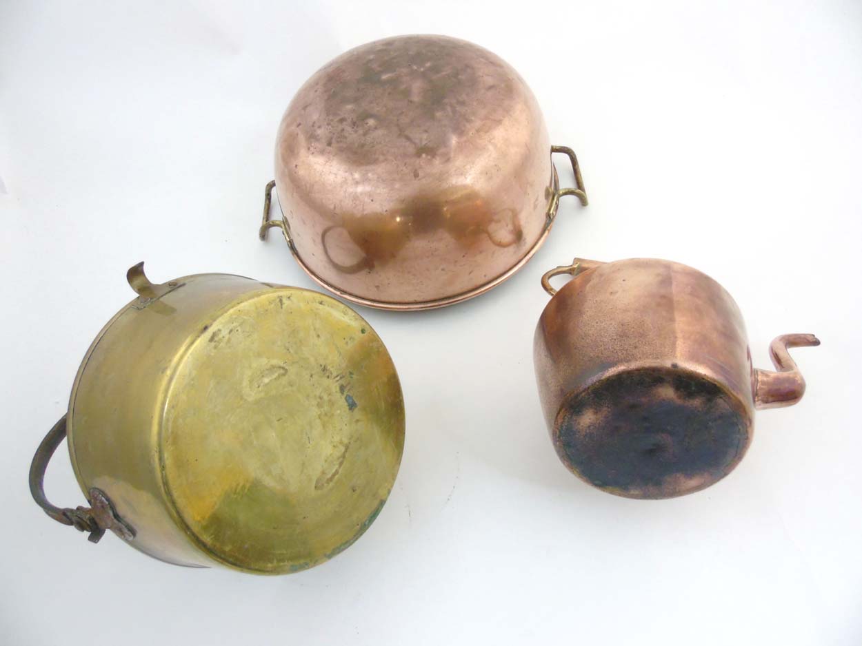 19th C cooking items to include : a copper stove top kettle , - Image 6 of 6