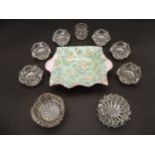 A set of 6 Victorian individual cut glass salts ,