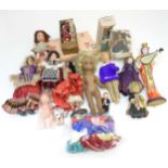 A quantity of dolls comprising 6 boxed mid 20thC Lassie Dolls by Codeg Productions,