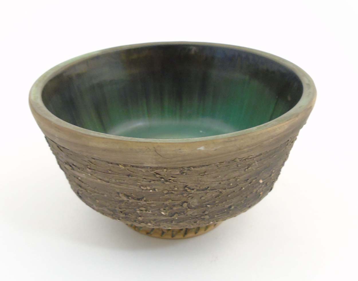 Scandinavian Studio Pottery: A Swedish bowl with green interior by Tilgmans Keramik, Sweden,