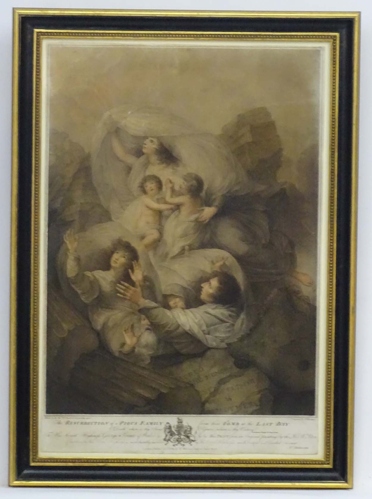 Francesco Bartzolozzi (1727-1815) after Rev E Peters, Engraving , coloured,