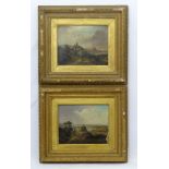 H Lockley and S Grache 1878, Oil on canvas , a pair, 'Godesberg Rhin ' & 'Sternberg '.